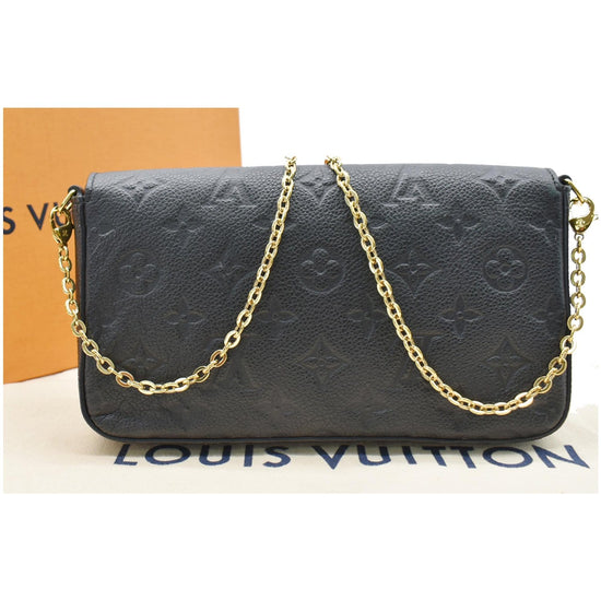 LOUIS VUITTON Felicie Monogram Empreinte Chain Pochette Crossbody Bag