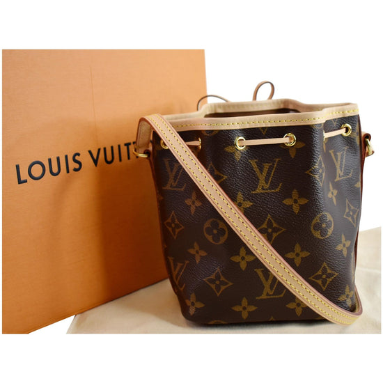 Nano noé cloth crossbody bag Louis Vuitton Brown in Cloth - 34141309