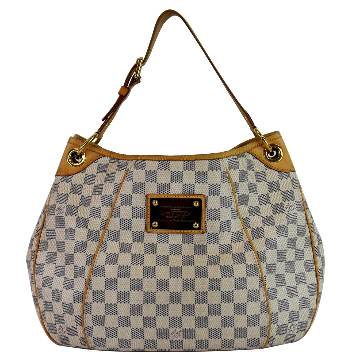 Galliera PM Damier Azur Coated Canvas Tote