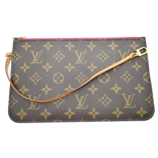 LOUIS VUITTON Pochette Wristlet Pouch Monogram Canvas Neverfull MM/GM-US