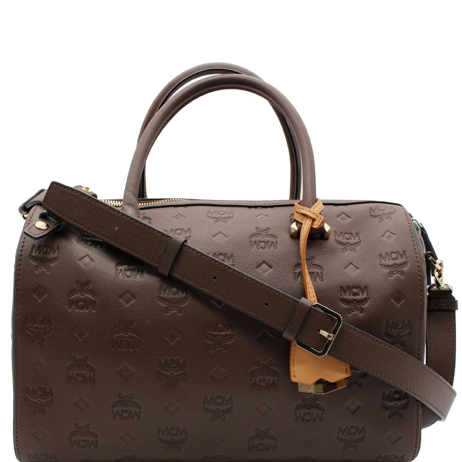 Boston leather mini bag MCM Brown in Leather - 11526718