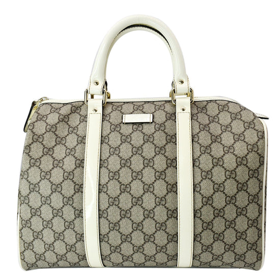 Gucci Top Handle Stripe GG Monogram Boston Bowler Speedy Bag