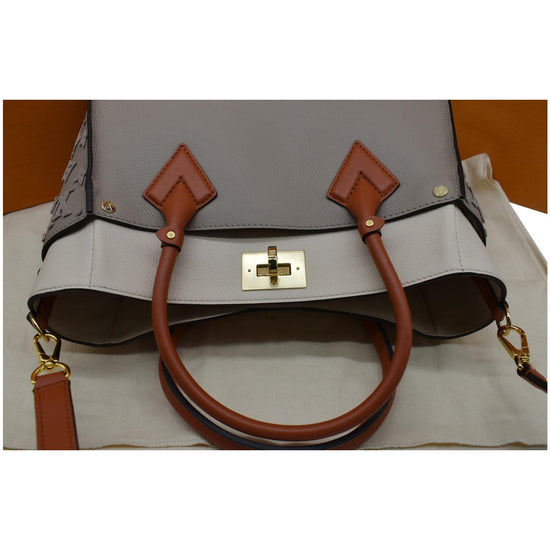 Louis Vuitton LV On My Side MM Tote Bag Women, Galet Grey, M53825