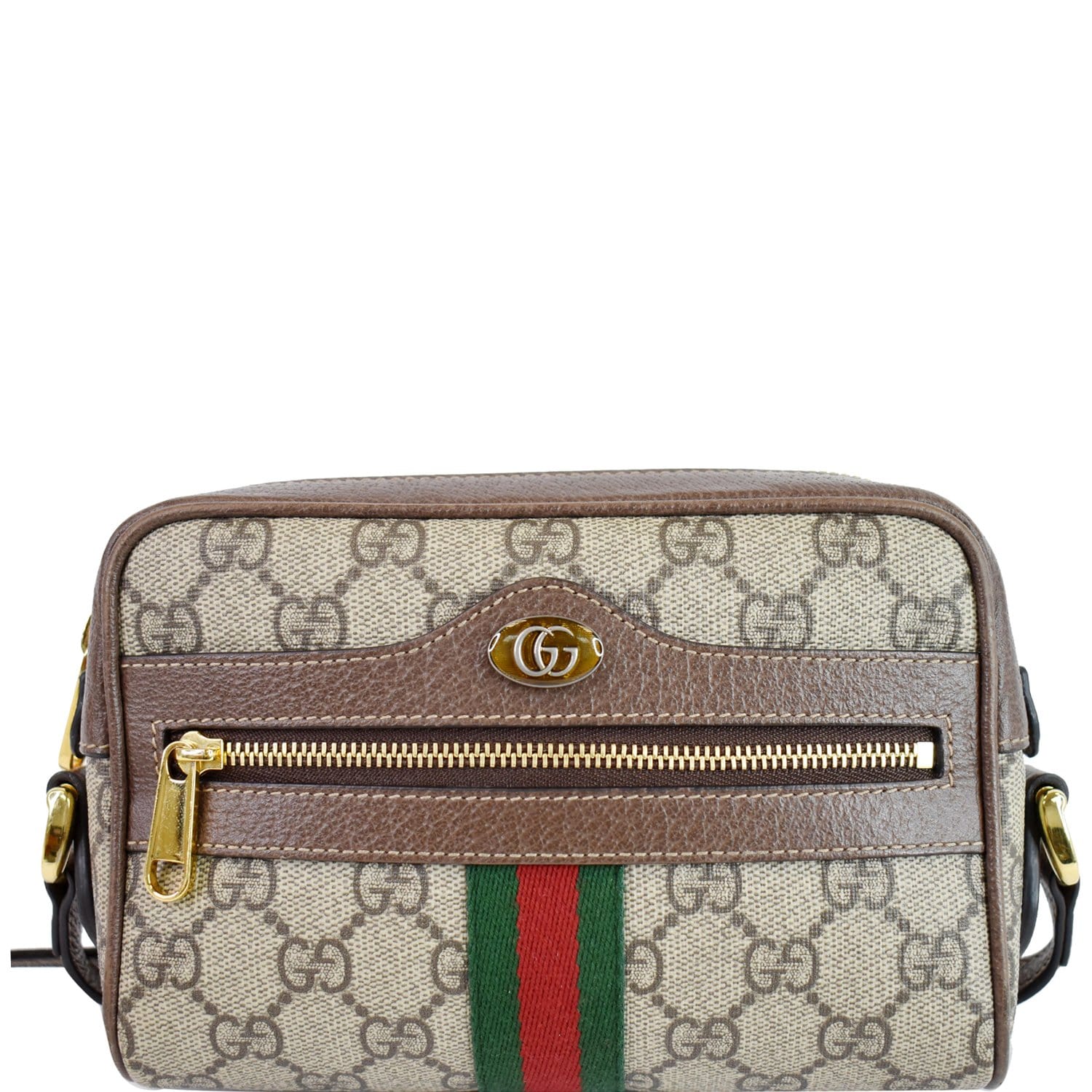 Ophidia GG small belt bag in beige and ebony Supreme