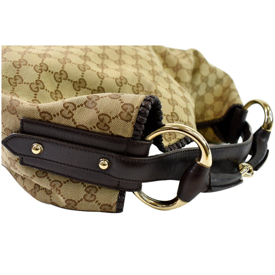 Gucci GG Canvas Horsebit Large Hobo (SHF-21632) – LuxeDH