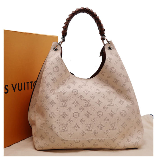 M57572 Louis Vuitton Monogram Mahina Carmel Hobo Bag