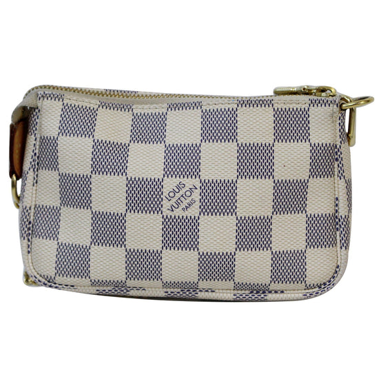 Louis Vuitton Mini Pochette Damier Azur - Designer WishBags