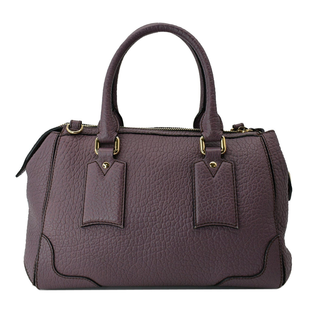 BURBERRY Gladstone Leather Satchel Bag Dusky Mauve