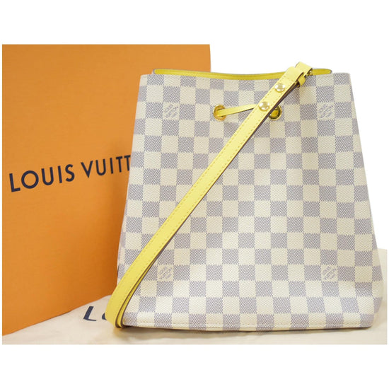 LOUIS VUITTON Neonoe MM Damier Azur Crossbody Bag Pineapple