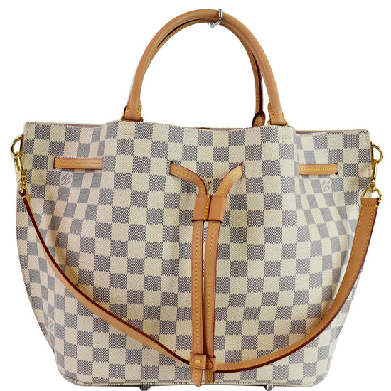 Louis Vuitton Girolata 2016 White Damier Azur Canvas Satchel - MyDesignerly