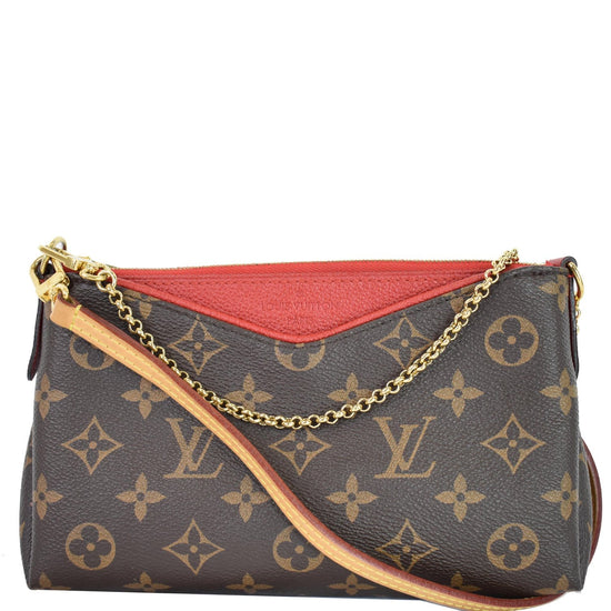 Louis Vuitton Crossbody Pallas Monogram Noir Black in Toile Canvas with  Gold-tone - US