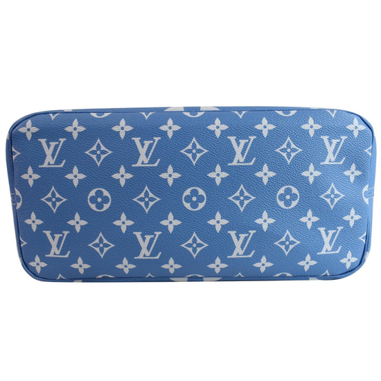 NWT AUTHENTIC Louis Vuitton Summer 2021 By The Pool Neverfull MM Blue W/  Pouch