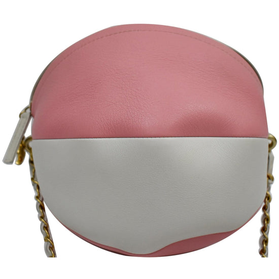 CHANEL 1685-Beach Ball Small Calfskin Leather Shoulder Bag Pink - 10%