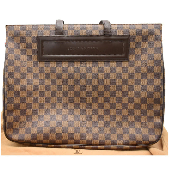 Louis Vuitton Brown, Pattern Print Damier Ebene Parioli Tote