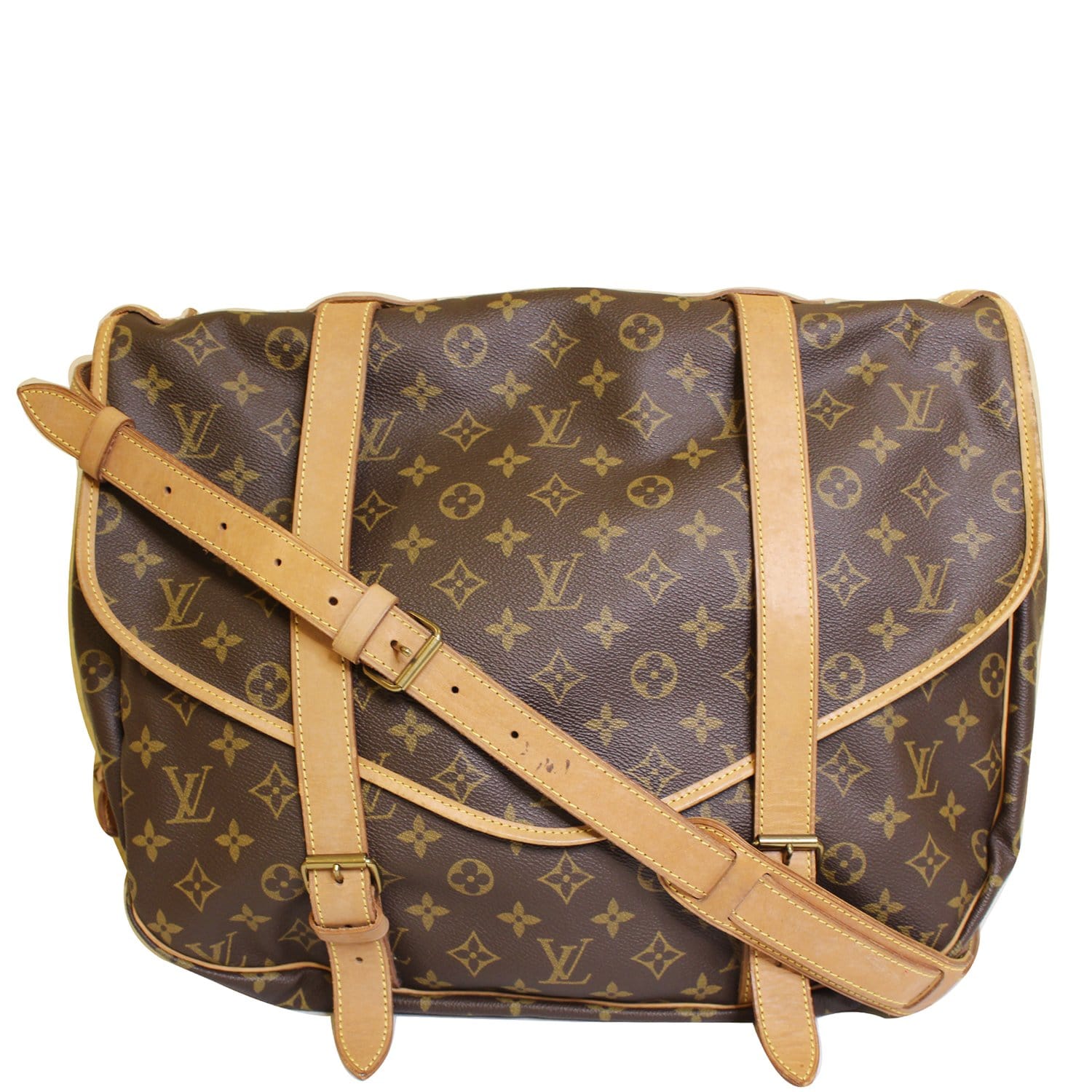 Louis Vuitton - Brown Monogram Canvas Saumur Monogram 43 Shoulder