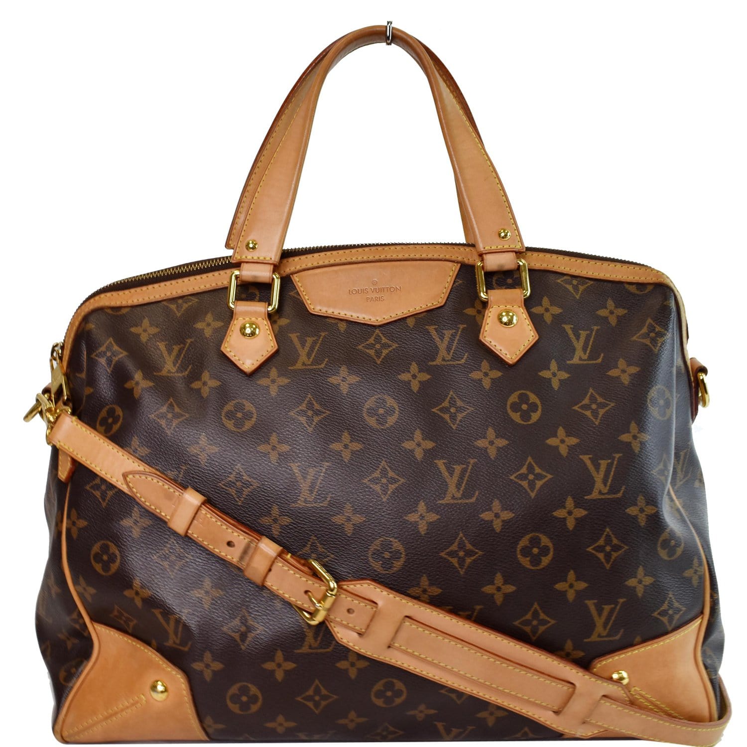 LOUIS VUITTON Monogram Black Brown Retiro Speedy Shoulder Bag Strap  Authentic LV