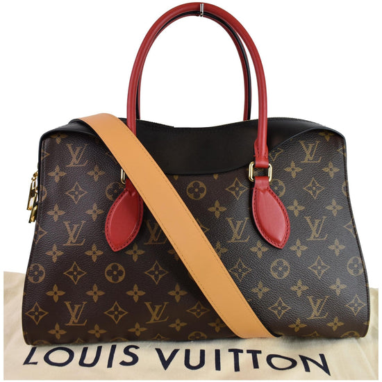 Louis Vuitton Tuileries Handbag Monogram Canvas with Leather Brown