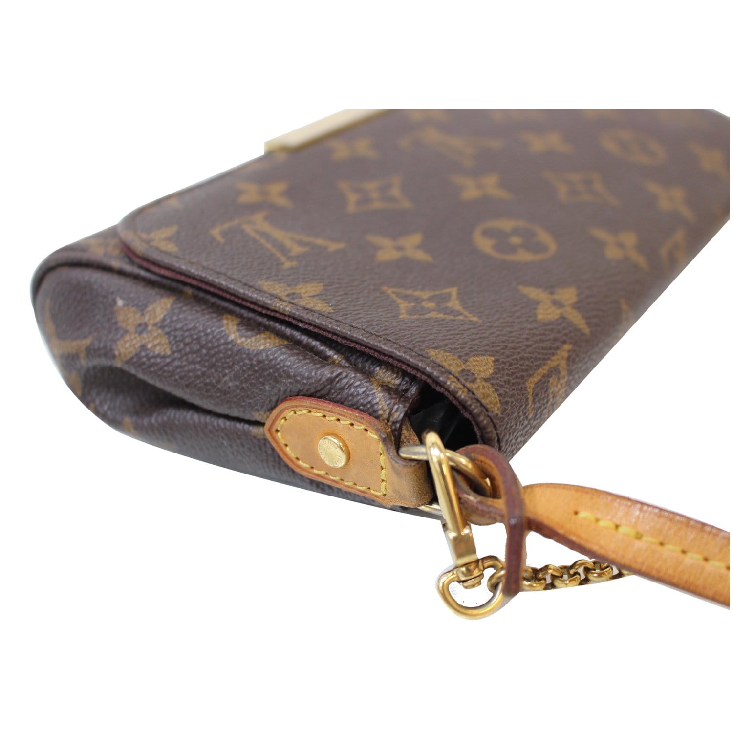 LOUIS VUITTON Favorite PM Monogram Canvas Crossbody Bag Brown