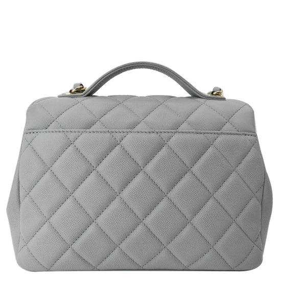 CHANEL Caviar Quilted Medium Business Affinity Flap Grey 1287972