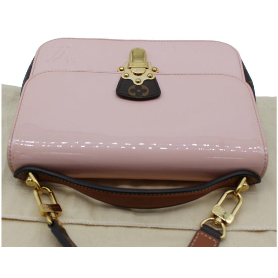 LOUIS VUITTON Cherrywood BB Patent Leather Shoulder Bag Rose Ballerine