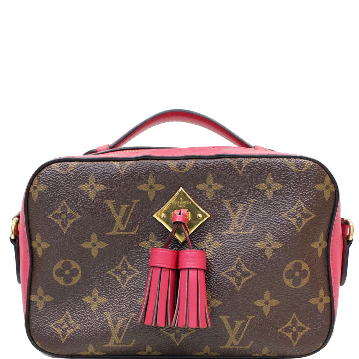 Louis Vuitton Crossbody Saintonge Monogram Freesia in Coated  Canvas/Calfskin with Brass - US