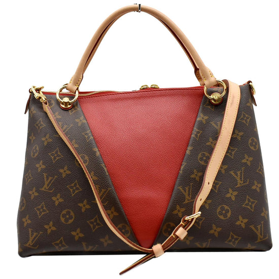 Louis Vuitton Monogram Braided V Tote MM White Leather Shoulder