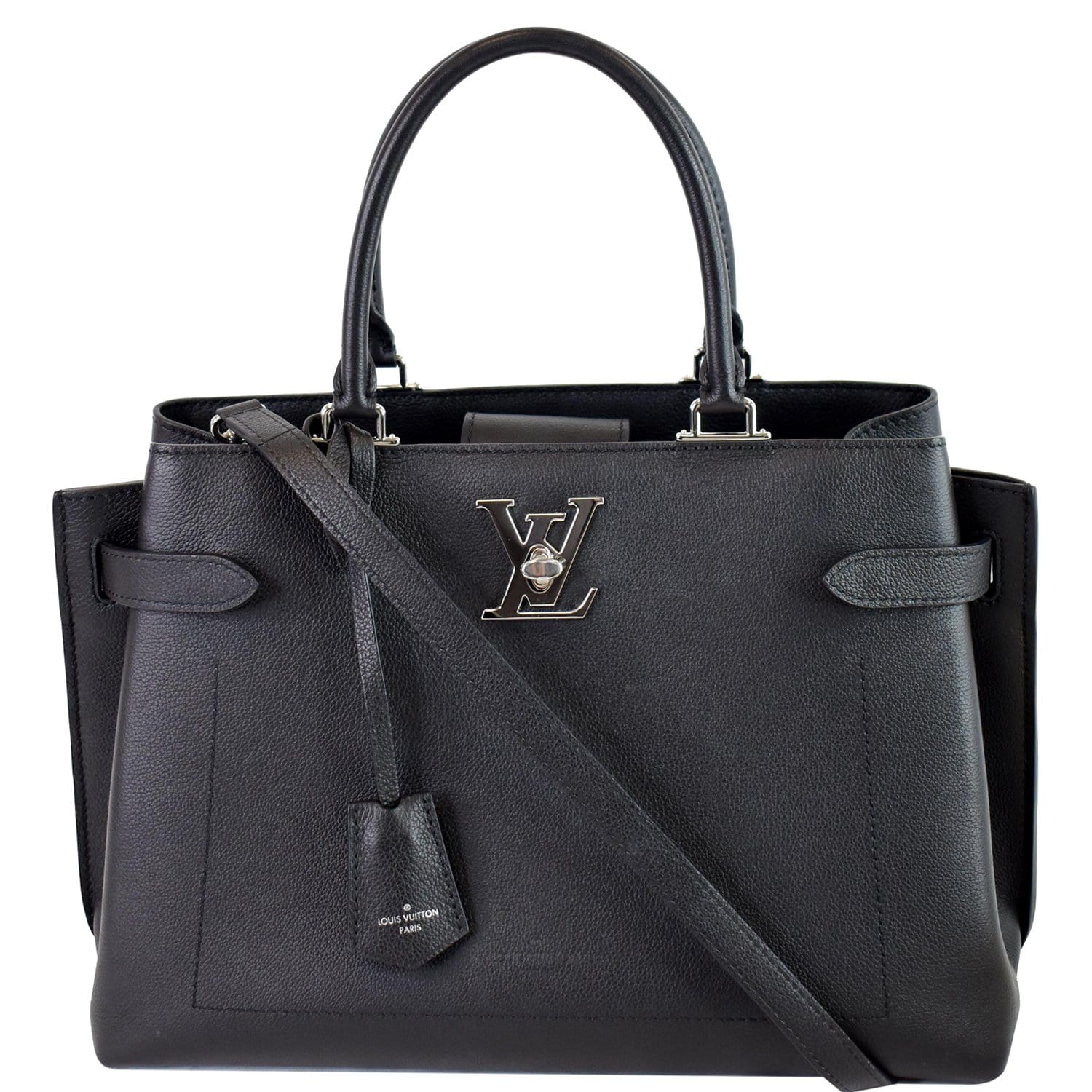 LOUIS VUITTON Lockme Day Grained Calf 2way Shoulder Bag Black