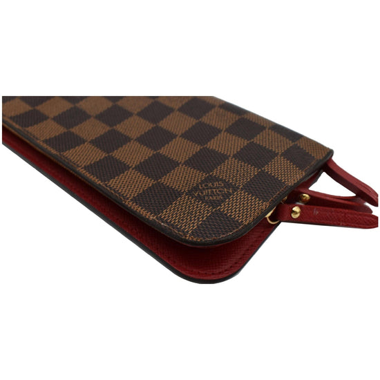 Louis Vuitton Long Wallet Portefeuille Insolite Brown Red Damier Ebene  Trunk And Lock N63180 CA2173 LOUIS VUITTON Print