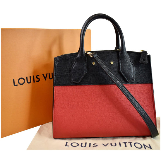 Louis Vuitton Red Smooth Leather City Steamer Mini Bag