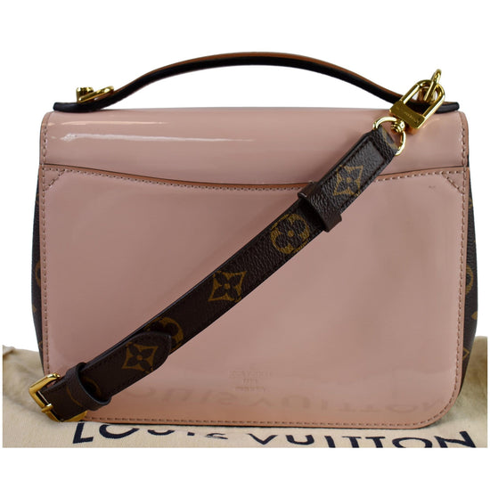 LOUIS VUITTON Cherrywood BB Patent Leather Shoulder Bag Rose Ballerine