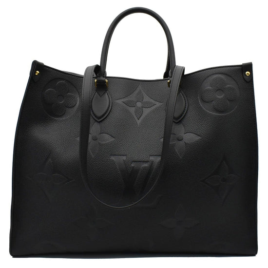Authentic Louis Vuitton OnTheGo Gm Black Leather Tote Shoulder Bag (Brand  New)