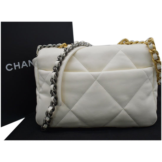 Chanel 19 leather crossbody bag Chanel White in Leather - 33176001