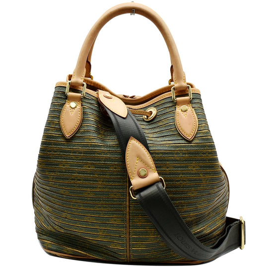 Eden cloth handbag Louis Vuitton Green in Cloth - 21634810