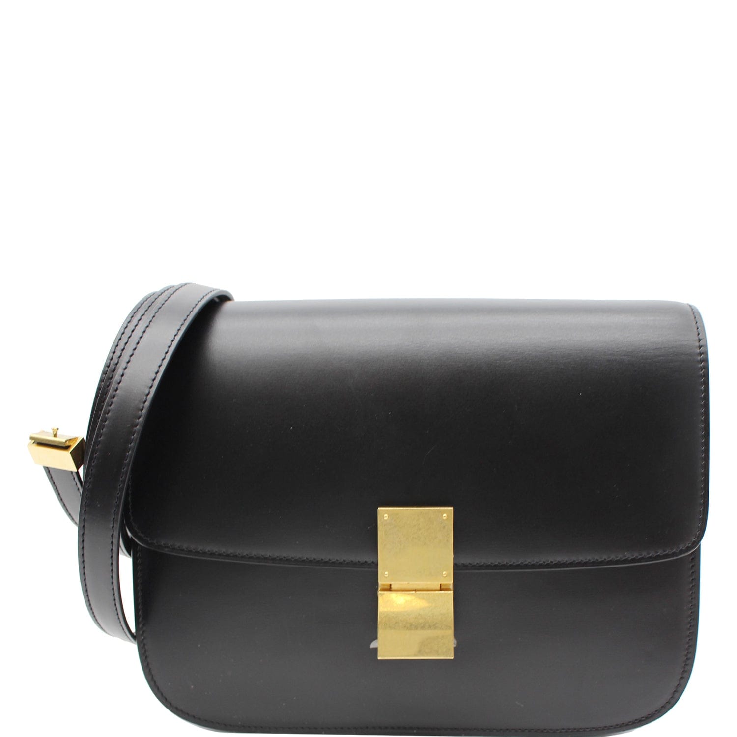 Buy Celine Box Bag Leather Medium Black 63909