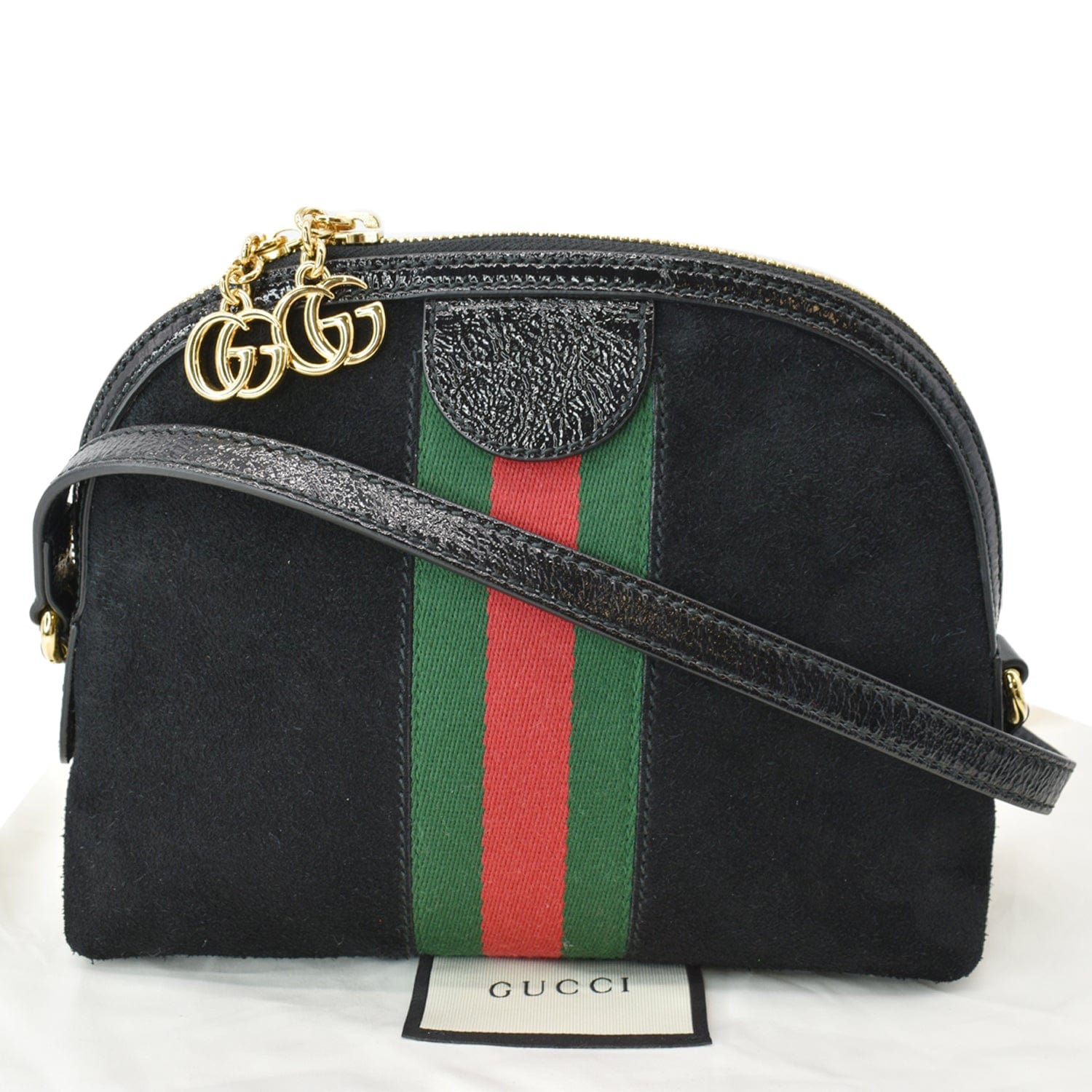 GUCCI Ophidia Small Suede Black 499621 - 10% Off