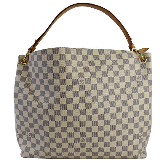 Louis Vuitton White And Blue Damier Azur Coated Canvas Graceful MM