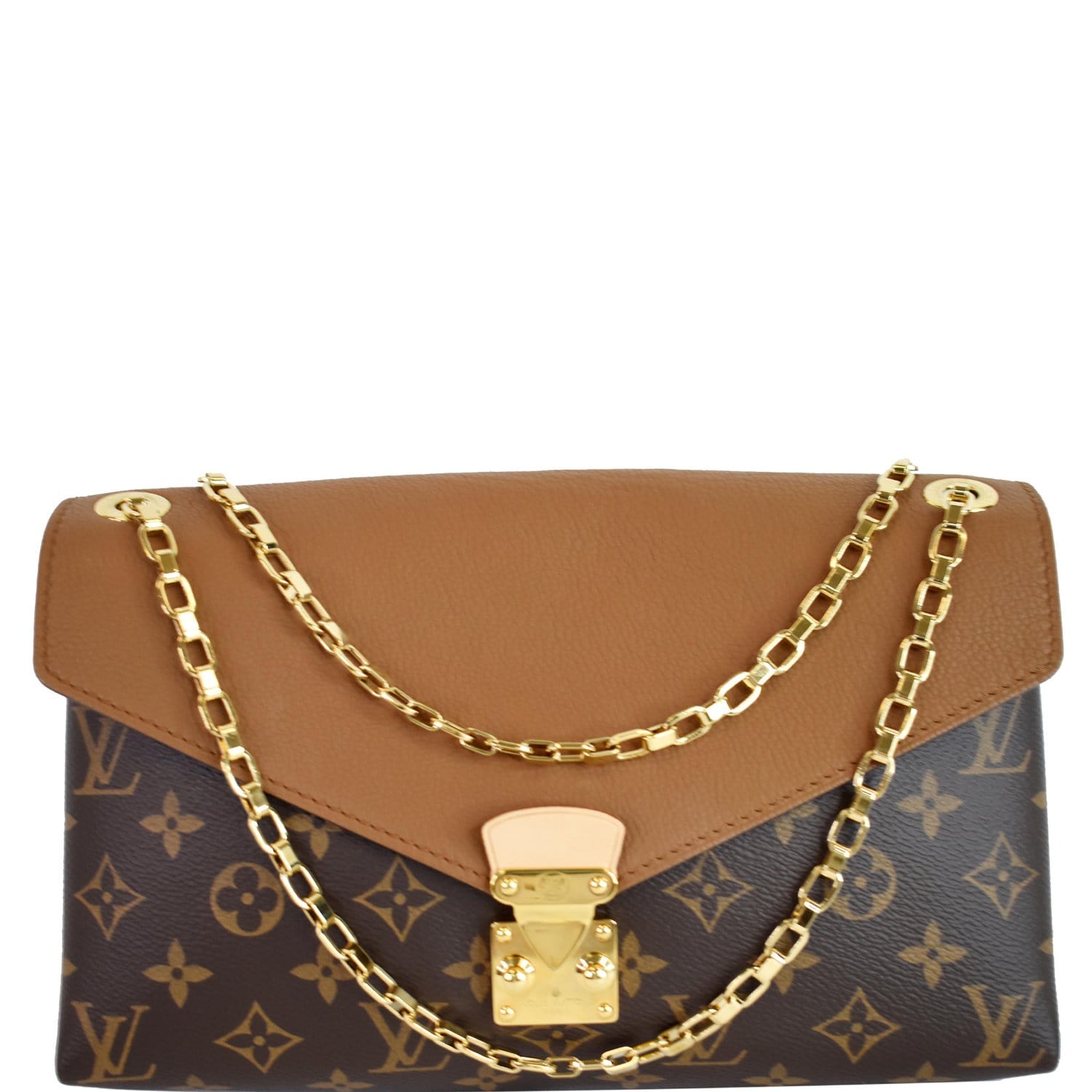 Louis Vuitton Crossbody Pallas Monogram Safran in Toile Canvas/Leather with  Gold-tone - US