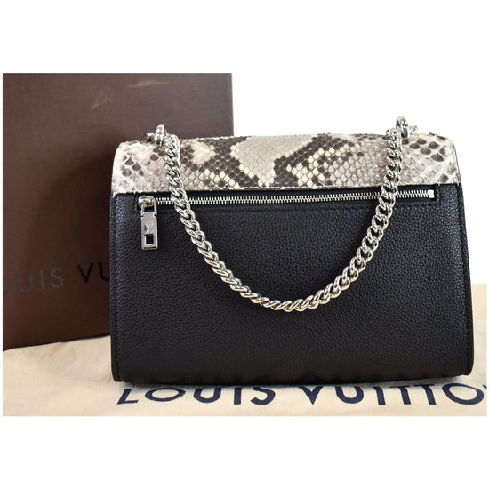 LOUIS VUITTON MyLockme BB Python Leather Crossbody Bag Black