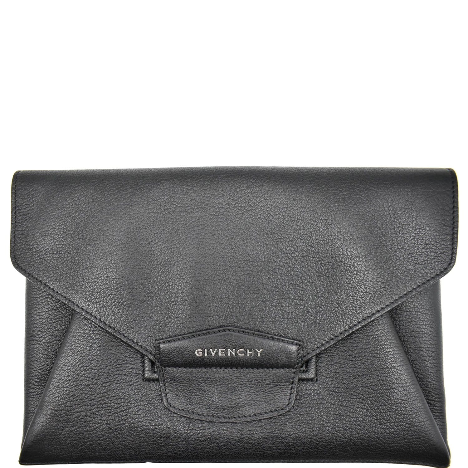 Givenchy Black Leather Envelope Antigona Clutch Givenchy