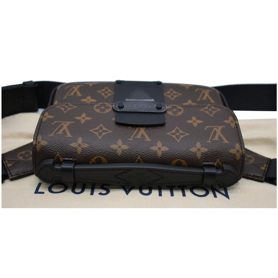 LOUIS VUITTON S-Lock Sling Monogram Leather Shoulder Bag Black