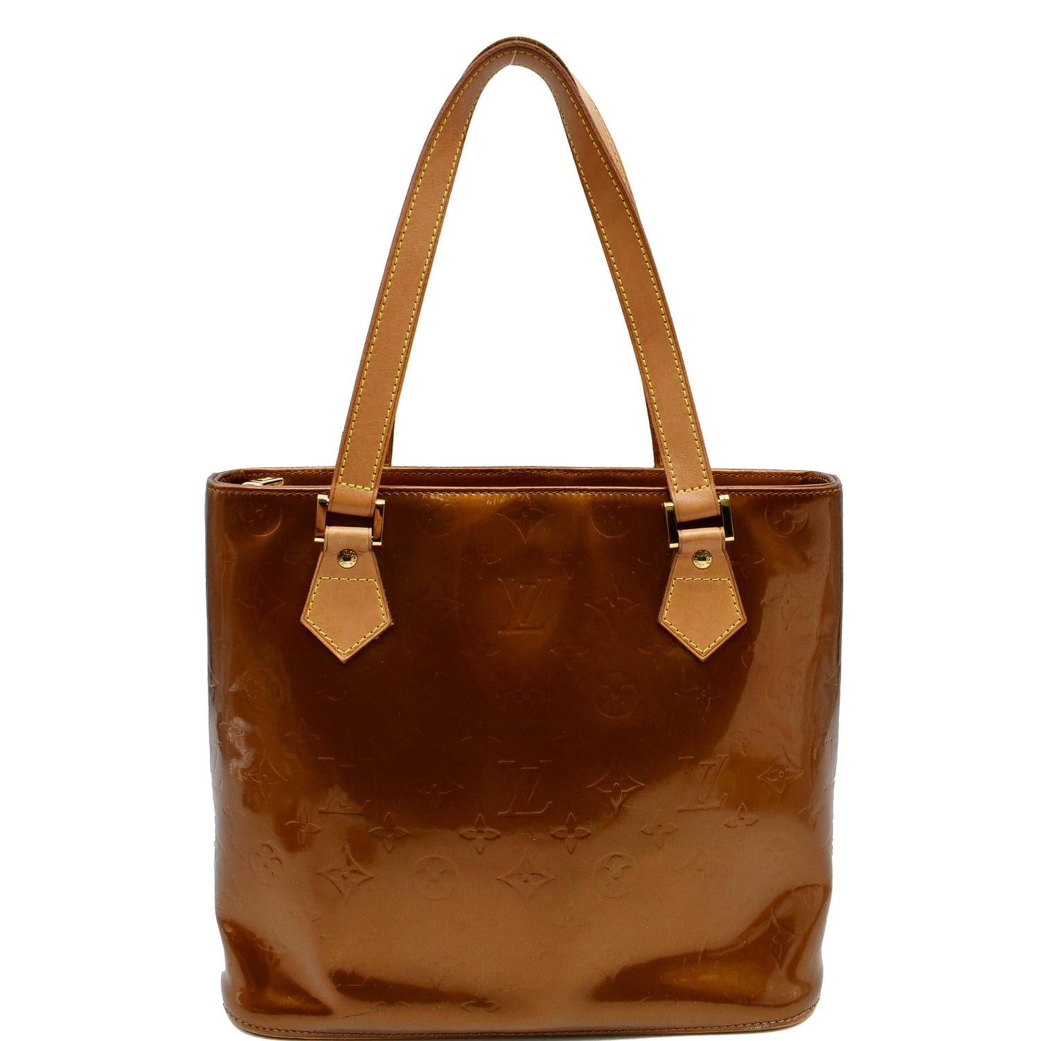 Louis Vuitton Vintage - Vernis Houston Bag - Gold Brown - Vernis Leather  Handbag - Luxury High Quality - Avvenice