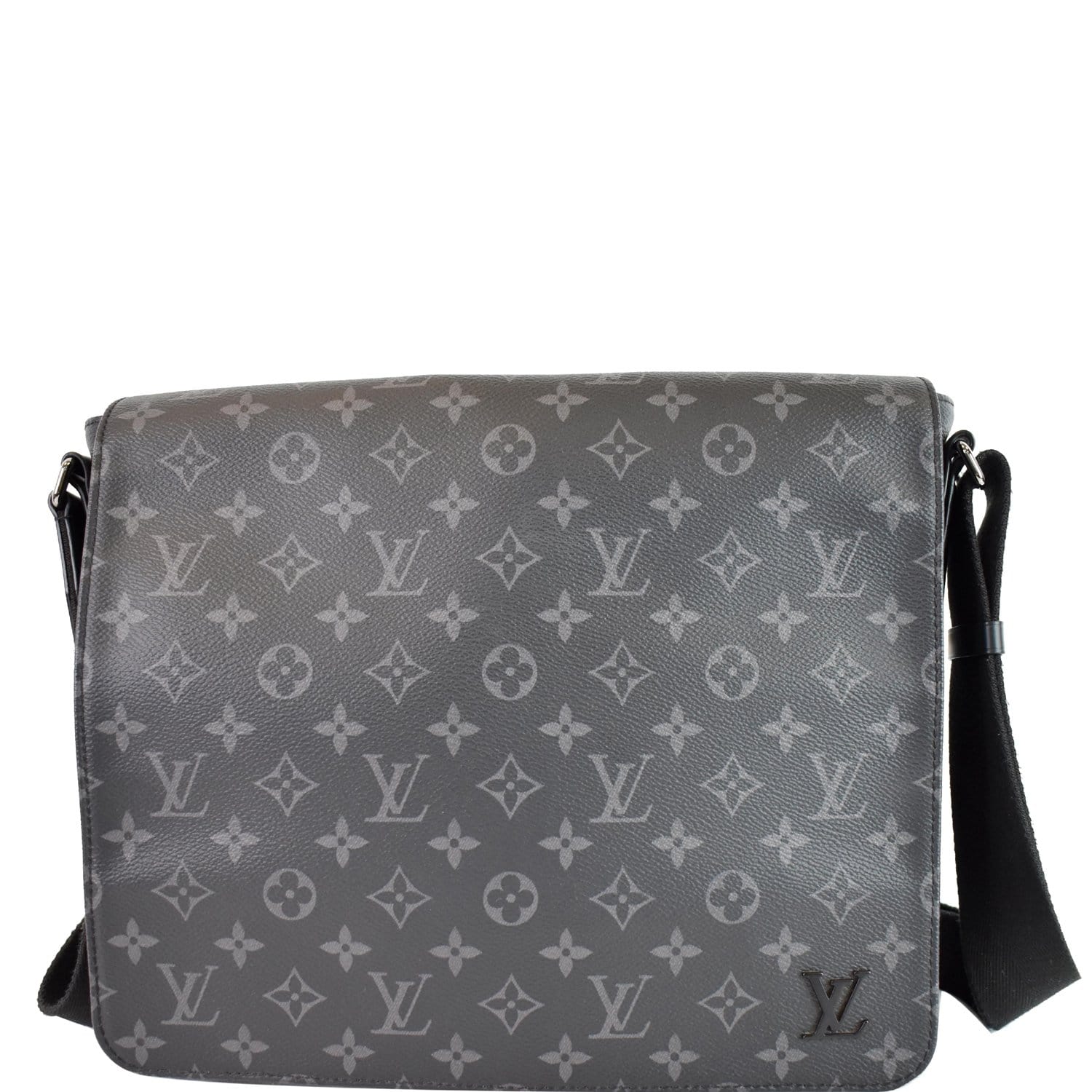 District PM Messenger Bag - Luxury Monogram Eclipse Grey