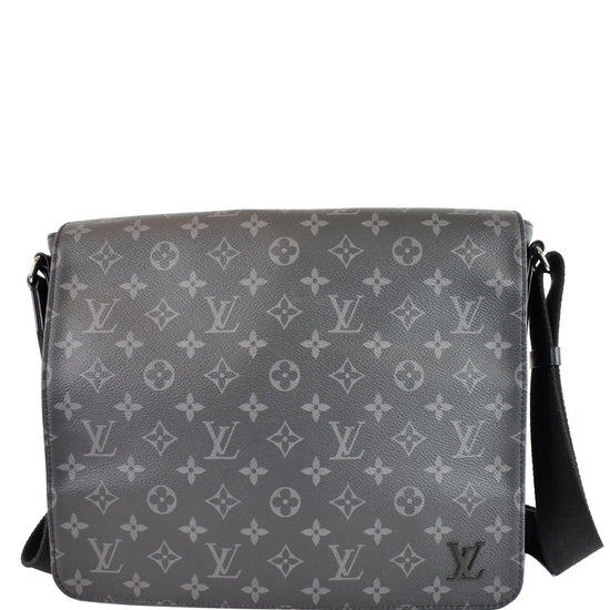 Louis Vuitton Messenger District Monogram Eclipse PM Noir Black in