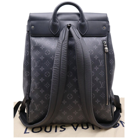 LV LV Men Steamer Backpack in Monogram Eclipse Canvas-Grey in 2023