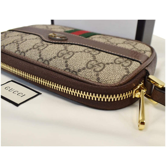 Gucci #574841 Ophidia GG Supreme Zip Top Wristlet Wallet, NWT