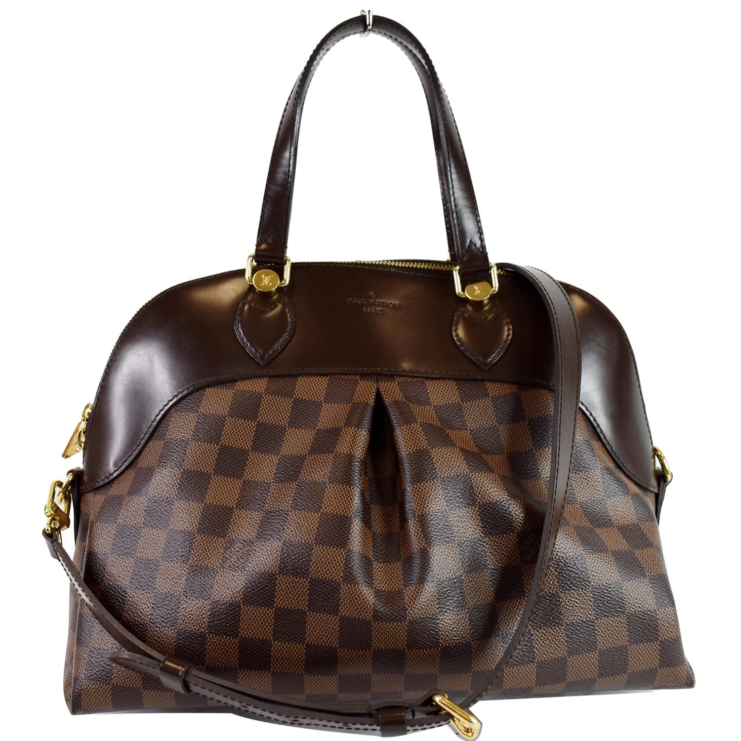 LOUIS VUITTON Salvi Damier Ebene Shoulder Bag Brown