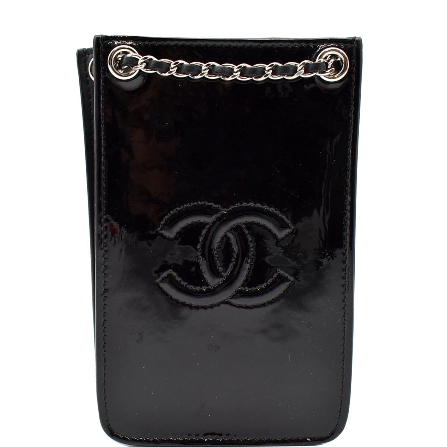 Chloé engraved-logo Phone Pouch - Black