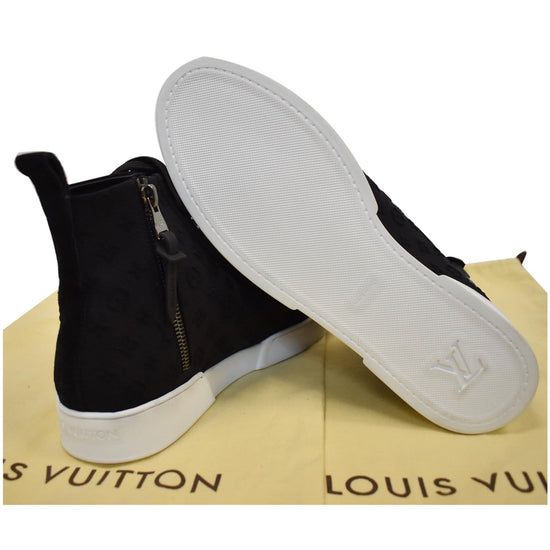 LOUIS VUITTON High Top Suede Sneaker Black