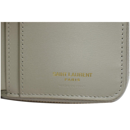 Saint Laurent Monogram Compact Zip Around Wallet, One Size | Elysewalker