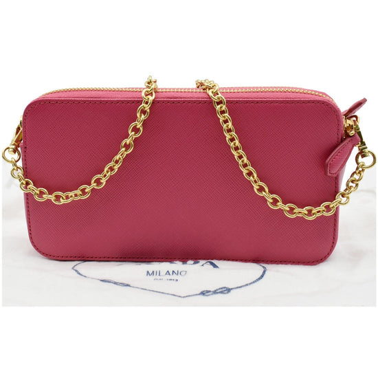 Prada Pink Petal Matinée Saffiano Leather Crossbody Top Handle Bag